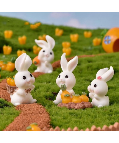 12 Pcs Cute Animal Rabbit Character Toys Cake Toppers Figures Collection Playset Fairy Tale Garden Decoration Christmas Birth...