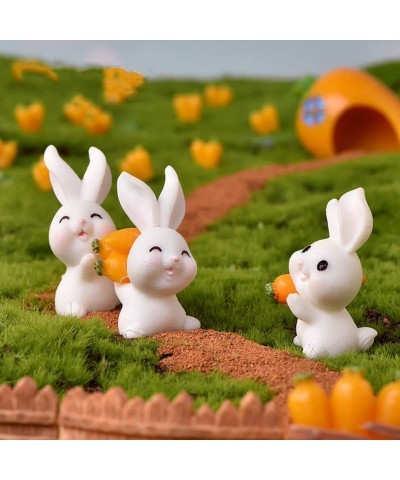 12 Pcs Cute Animal Rabbit Character Toys Cake Toppers Figures Collection Playset Fairy Tale Garden Decoration Christmas Birth...