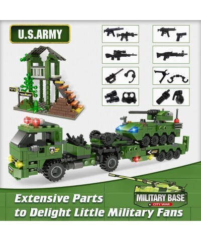 City War Army Military Base Building Blocks Set with Heavy Tank Transport Truck Army Vehicles Airplane Best Learning Roleplay...