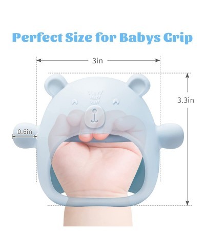 Silicone Baby Mitten Teething Chew Toy for Babies 0-6 Months 6-12 Months Anti-Drop Teether Glove BPA-Free for Girls and Boys ...