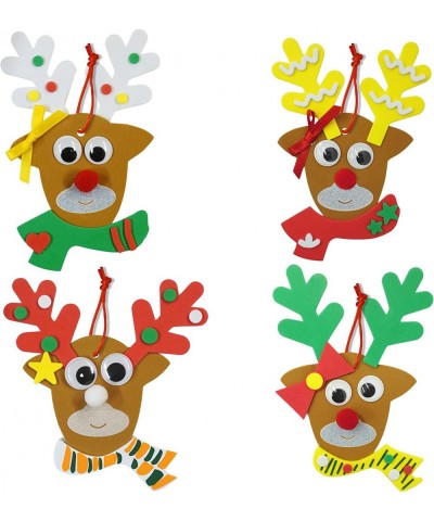 Reindeer Christmas Ornament Craft for Kids (12 Pack) Updated Edition - Foam Bulk Arts and Crafts Kit for Kids Toddlers 2-4 4-...