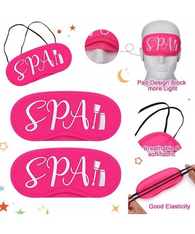 24 Pcs Rose Pink Spa Eye Mask Cover for Girls Spa Party Supplies Favors Lightweight Blindfold with Nose Pad and Elastic Strap...