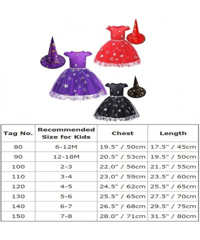 Girls Witch Halloween Costume Princess Tutu Dress up with Broom Cape Cosplay Party Photo Shoot Outfit for Kids 2-12T $19.89 K...