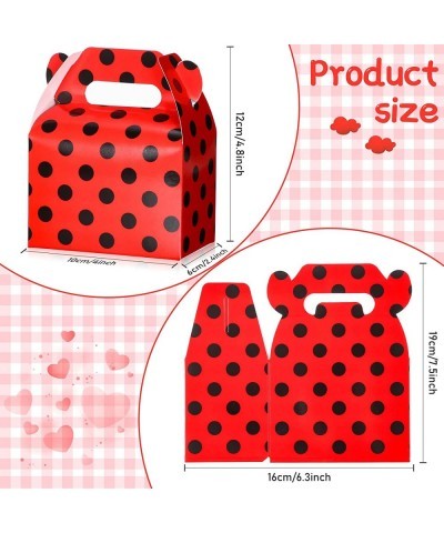 30 Pieces Ladybug Party Supplies Ladybug Party Favor Boxes Ladybug Red Black Polka Dot Candy Boxes for Ladybug Party Wedding ...