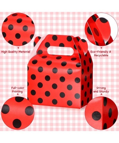 30 Pieces Ladybug Party Supplies Ladybug Party Favor Boxes Ladybug Red Black Polka Dot Candy Boxes for Ladybug Party Wedding ...