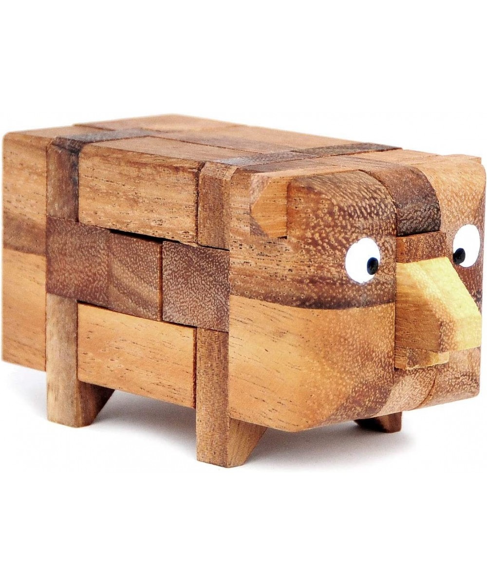 Logica Puzzles Art. Piggy 3D - Wooden Brain Teaser in Fine Wood - Difficulty 3/6 Hard - Leonardo da Vinci Collection $34.84 3...