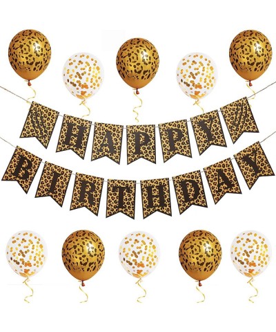 Cheetah Happy Birthday Banner Cheetah Birthday Decorations Leopard Party Decorations Animal Birthday Party Decorations | Safa...