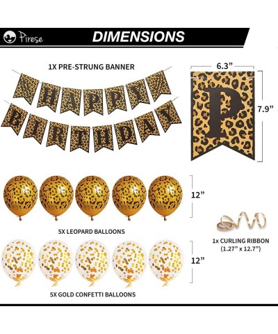 Cheetah Happy Birthday Banner Cheetah Birthday Decorations Leopard Party Decorations Animal Birthday Party Decorations | Safa...