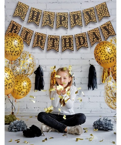 Cheetah Happy Birthday Banner Cheetah Birthday Decorations Leopard Party Decorations Animal Birthday Party Decorations | Safa...