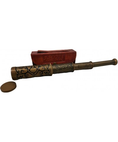 A Brass Nautical Handmade Retro Telescope Vintage Leather Box Pirate Movie Prop Designer Spyglass $64.88 Children's Optics