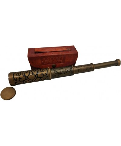 A Brass Nautical Handmade Retro Telescope Vintage Leather Box Pirate Movie Prop Designer Spyglass $64.88 Children's Optics