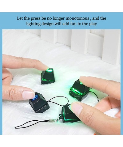 Keyboard 1 Key Button Switch Keychain Light Up Backlit LED Light Button Stress Relief Gifts Decompression Artifact to Pass Th...