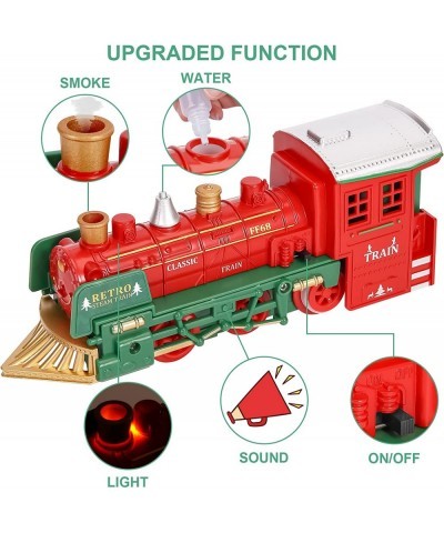 Christmas Train Set for Around/Under The Tree with Smoke Sounds Lights Tracks Electric Train Sets for Boys 4-7 Toy Train Set ...