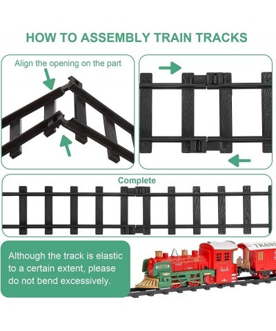 Christmas Train Set for Around/Under The Tree with Smoke Sounds Lights Tracks Electric Train Sets for Boys 4-7 Toy Train Set ...