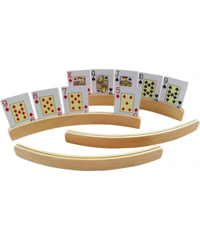 Yuanhe14 Inch Wooden Playing Card Holders Set of 4 $20.30 Card Games