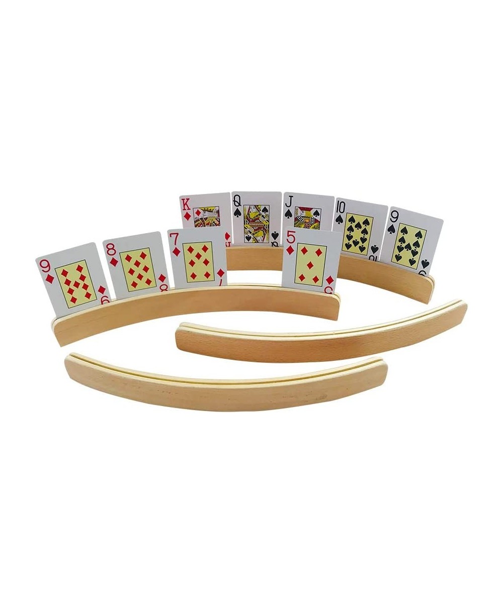 Yuanhe14 Inch Wooden Playing Card Holders Set of 4 $20.30 Card Games