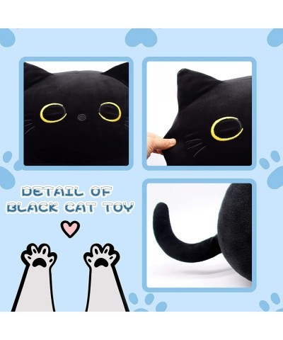 Black Cat Plush Pillow Toy - Black Cat Stuffed Animal Pillow - 16Inch Cute Black Cat Plushie Pillow - Big Soft Cat Stuffed Do...