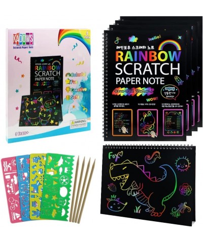 Scratch Art for Kids 4 Pack Rainbow Scratch Paper Notebooks Arts and Crafts for Kids 3-5 Christmas Stocking Stuffers for Kids...