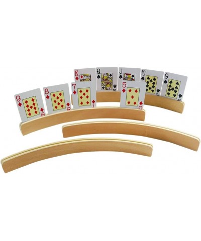 Yuanhe14 Inch Wooden Playing Card Holders Set of 4 $20.30 Card Games