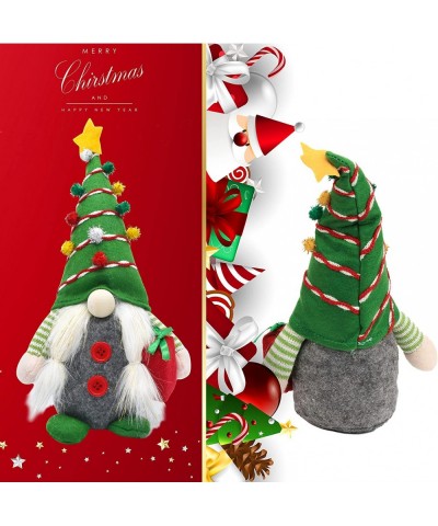 2 Pcs Handmade Gnome Figurines Plush Swedish Tomte Nisse Christmas Tree Elf Home Desktop Collectible Doll Stuffed Decor Holid...