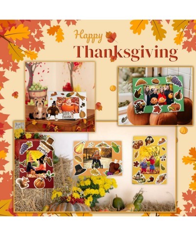 Nramoss DIY Fall Picture Craft Frame Kits for Kids 30 Packs Make Your Own Picture Frames Thanksgiving Crafts Classroom Game F...