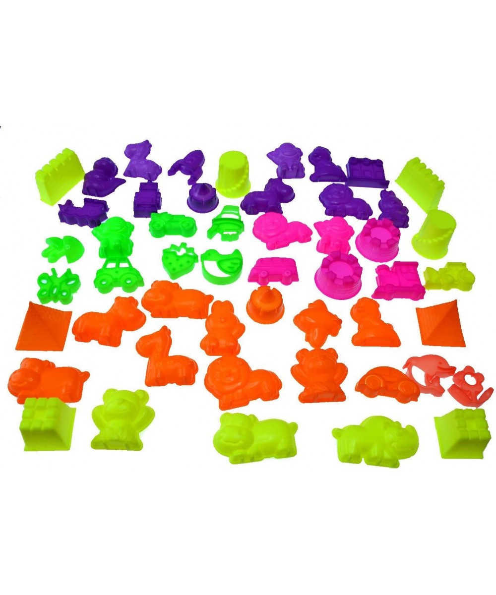 50 Piece Deluxe Sand Molds Set - Safari Animals Mini Castles and Geometric Shapes (Sand Not Included) $17.88 Craft Kits