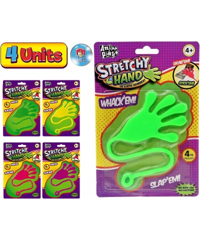 Jumbo Giant Sticky Hand for Kids Stretchy Snap Toys (Pack of 4). Great Sticky Hands Party Favors Birthday Toy Supplies Pinata...