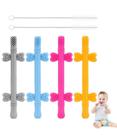 Hollow Teething Tubes with Safety Shield Silicone Teether Toy for Babies 3-18 Months BPA Free/ Freezable Toddler Baby teether...