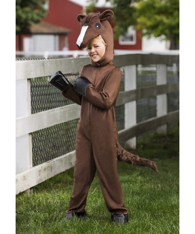 Horse Costume for Kids Horse Jumpsuit with Plush Headpiece $83.48 Kids' Costumes