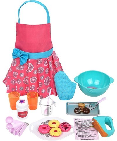 Doll Baking Set with Apron and Baking Utensil Accessories Perfect for 18 inch Dolls $45.15 Toy Kitchen Products