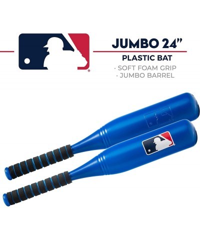 MLB Jumbo Kids Plastic Baseball Bat - Backyard Baseball Bat with Large Barrel for Kids + Toddlers - Kids Fat Plastic Bat - Re...