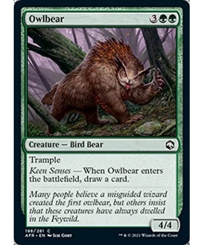 Magic: the Gathering - Owlbear (198) - Foil - Adventures in The Forgotten Realms $10.94 Trading Cards & Accessories