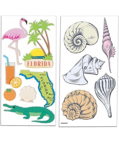 Vacation Stickers Florida Crafts Stickers Set Bundle - Bulk 8 Pack Florida Vacation Stickers Crafts Vacation Scrapbook Album ...