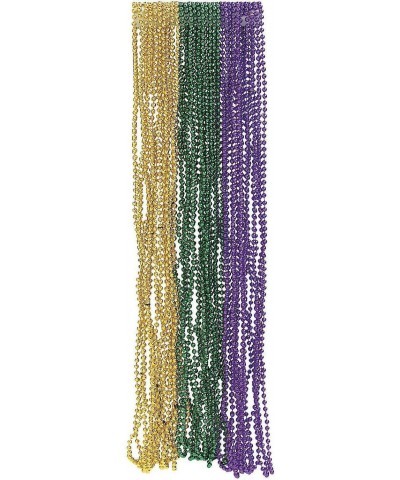 72 Pack Bulk Mardi Gras Beads Necklaces Purple Green Gold Beads 33 Inches Long 7mm Thick Tree Decoration Party Favors Supplie...