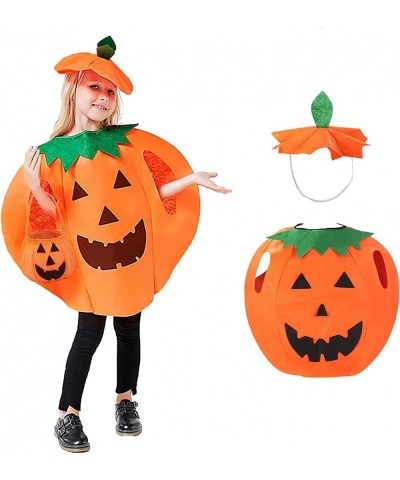 2PCS Pumpkin Costume for Children Halloween Pumpkin Cosplay Party Clothes and Hat $15.33 Kids' Costumes