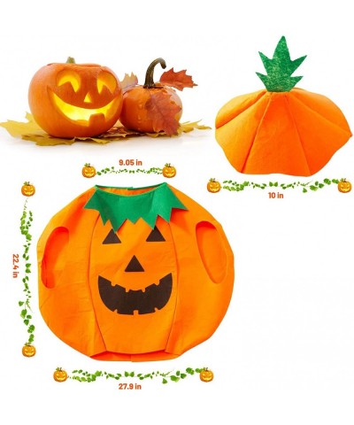 2PCS Pumpkin Costume for Children Halloween Pumpkin Cosplay Party Clothes and Hat $15.33 Kids' Costumes