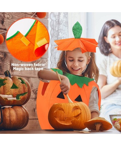 2PCS Pumpkin Costume for Children Halloween Pumpkin Cosplay Party Clothes and Hat $15.33 Kids' Costumes