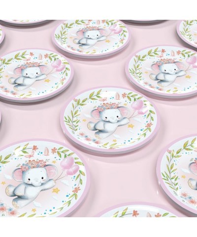 Baby Shower Decorations for Girl Baby Elephant Baby Shower Decorations Including Elephant Baby Shower Plates and Napkins Cups...