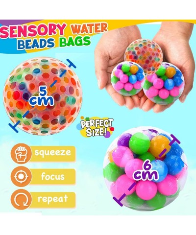 Stress Balls 6 Packs Stress Balls Sensory Squishy Balls with Beads Stress Relief Fidget Ball Stress Balls for Kids and Adults...