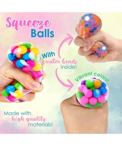 Stress Balls 6 Packs Stress Balls Sensory Squishy Balls with Beads Stress Relief Fidget Ball Stress Balls for Kids and Adults...