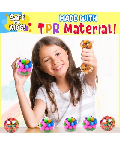 Stress Balls 6 Packs Stress Balls Sensory Squishy Balls with Beads Stress Relief Fidget Ball Stress Balls for Kids and Adults...