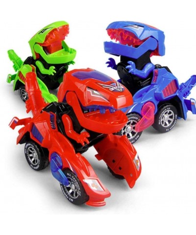 Transforming Toys Dinosaur Cars Combined Into One Automatic Transformation Transformation of Dinosaur LED Cars Lamps (Red) $2...