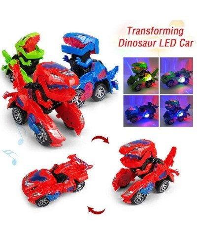 Transforming Toys Dinosaur Cars Combined Into One Automatic Transformation Transformation of Dinosaur LED Cars Lamps (Red) $2...