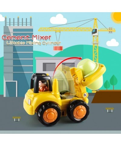 Friction Powered Cars for 1 2 3 Year Old Boy & Girl Toddler Car Toy with 4 Sets Tractor Truck Dumper Bulldozer Toy Constructi...