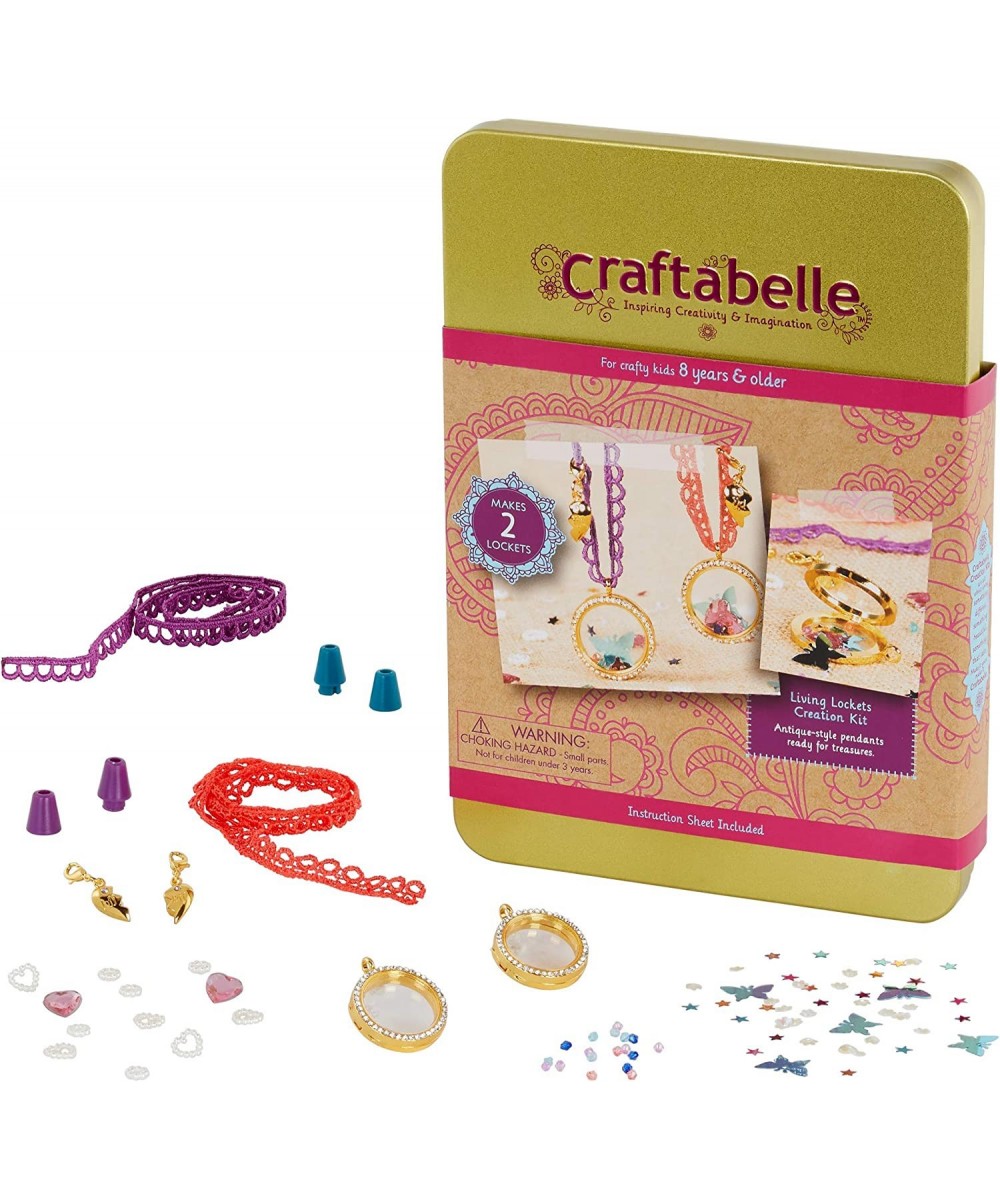 – Living Lockets Creation Kit – Locket Making Kit – 85pc Necklace Set with Charms and Beads – DIY Jewelry Kits for Kids 8 Yea...