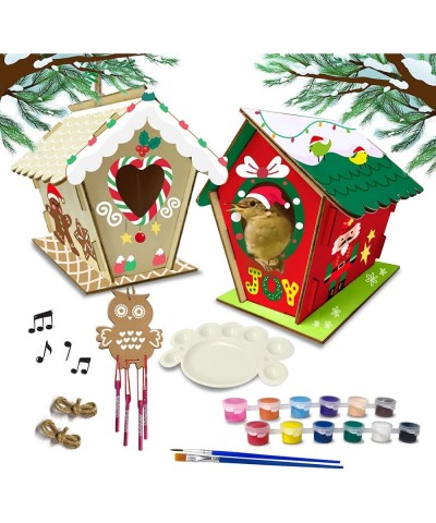 Bird House Kit for Kids Christmas Bird House Sets to Build DIY Wooden Birdhouse for Outdoor Kids Crafts Wood Arts and Crafts ...