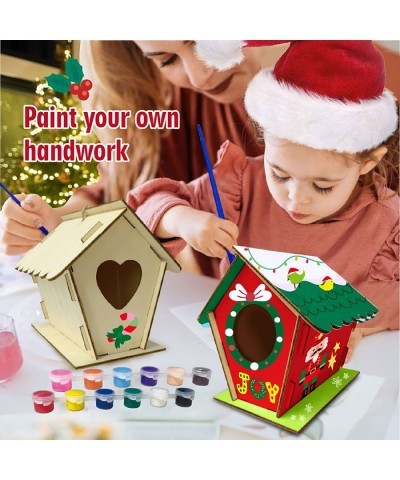 Bird House Kit for Kids Christmas Bird House Sets to Build DIY Wooden Birdhouse for Outdoor Kids Crafts Wood Arts and Crafts ...