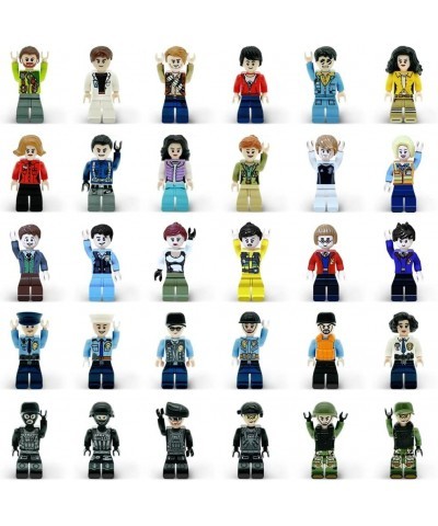 Mini Figure Toy 30PCS Minifigures Stuffer Minifigures Building Bricks with Accessories Boys and Girls Little Gift for Christm...