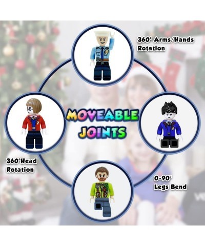 Mini Figure Toy 30PCS Minifigures Stuffer Minifigures Building Bricks with Accessories Boys and Girls Little Gift for Christm...