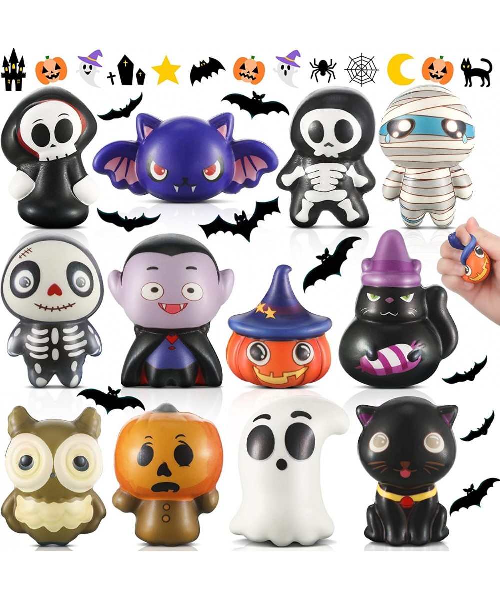 12 Pcs Halloween Toys Slow Rising Halloween Party Favors Pumpkin Zombie Cat Mummy Vampire Soft Toy Teens Stress Relief Toys G...